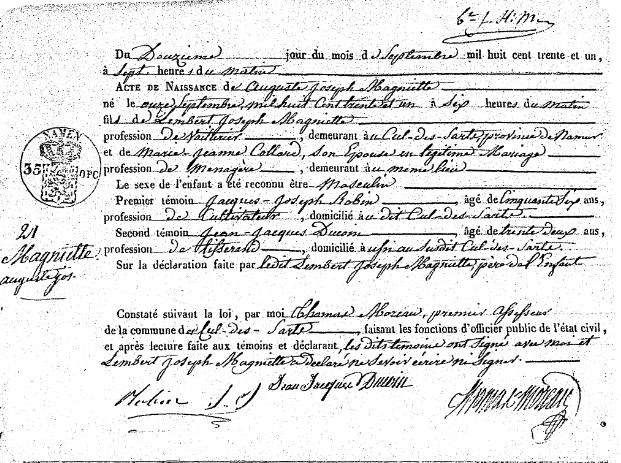 Magniette Auguste Joseph
