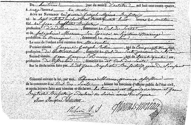 Boissetaix Pierre Joseph