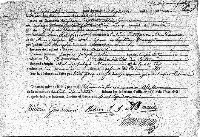 Gouverneur Jean Baptiste Alcide