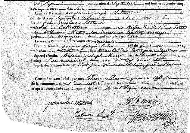 Métens Pierre Joseph