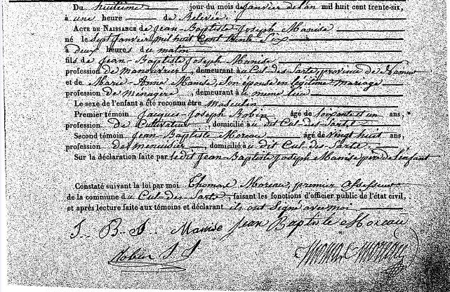 Manise Jean Baptiste Joseph