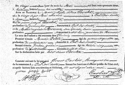 Boulet Marie Josephe Célina