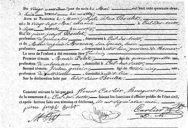 Boulet Marie Josephe Célina