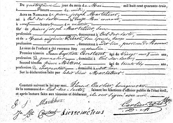 Marteleur Pierre Joseph
