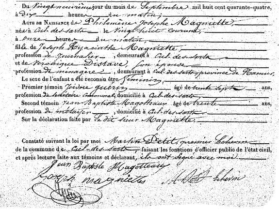 Magniette Philomène Josephe