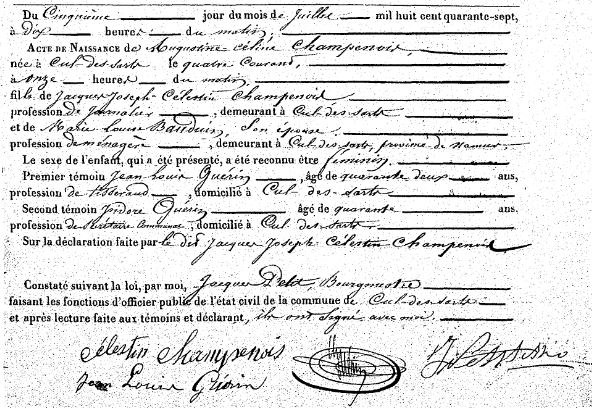 Champenois Augustine Célina