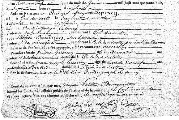 Leporcq Amand Auguste