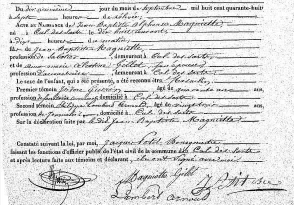 Magniette Jean Baptiste Alphonse