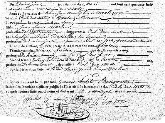 Warlier Clarisse Adolphine
