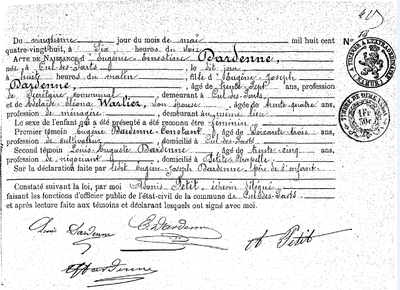 Dardenne Eugénie-Ernestine