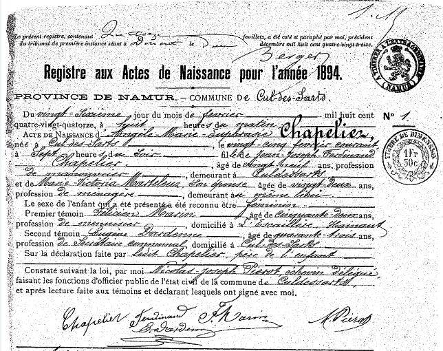 Chapelier Angèle-Marie-Euphrasie