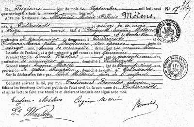 Métens Noémie-Marie-Félicie
