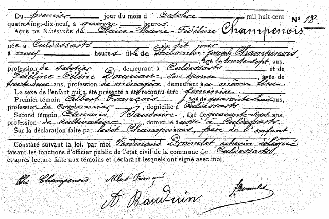Champenois Claire-Marie-Fidélina