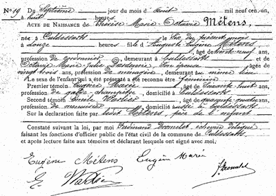 Métens Térèse-Marie-Octavie