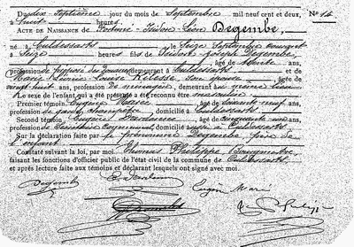 Degembe Fortuné-Isidore-léon