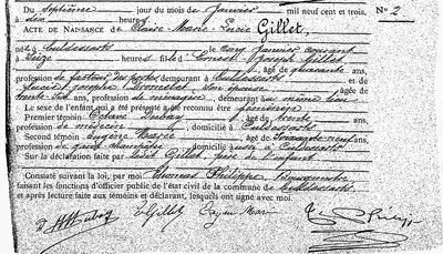 Gillet Claire-Marie-Lucie