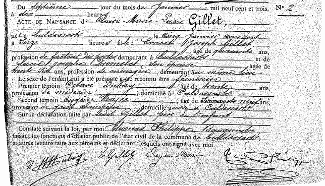 Gillet Claire-Marie-Lucie