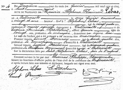 Lebas Maurice-Alphonse-Florimond