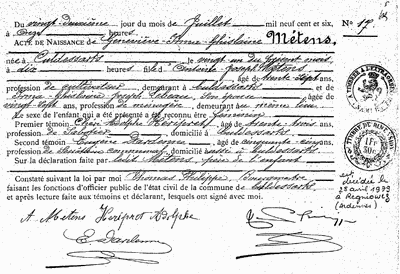 Métens Geneviève-Irma-Ghislaine