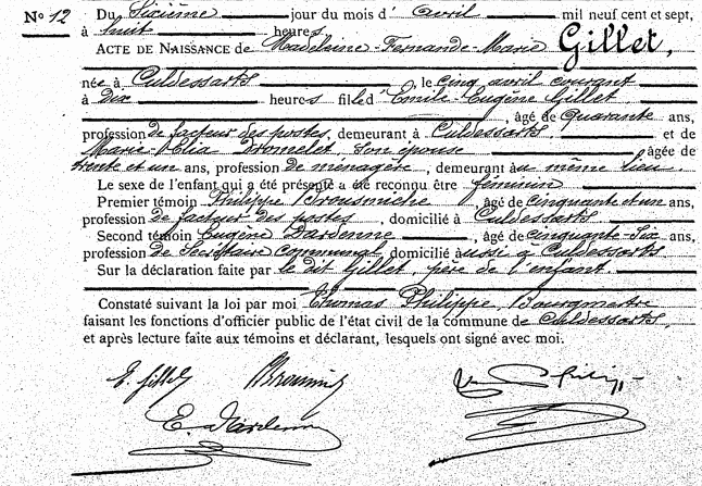 Gillet Madeleine-Fernande-Marie