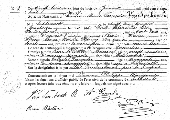 Vandenbosch Émilia-Marie-Françoise