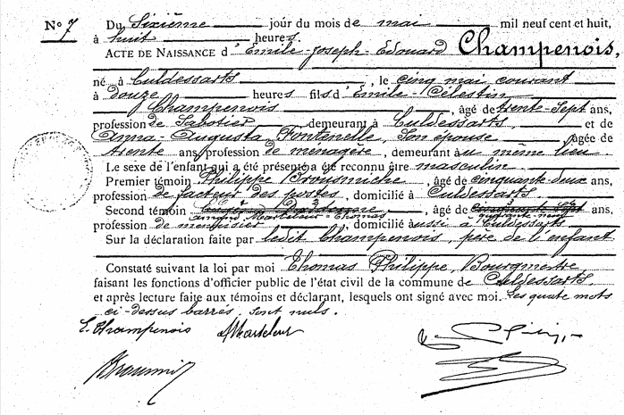 Champenois Émilie-Joseph-Edouard