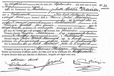 Mercier Madeleine-Juliette-Clotilde