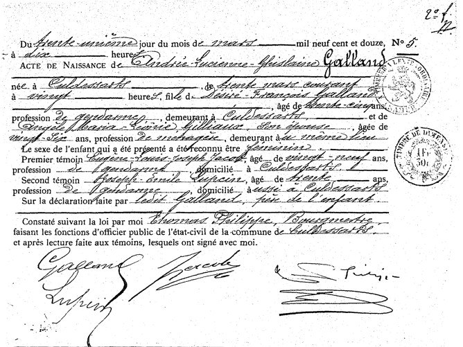 Andrée Lucienne Ghislaine Galland
