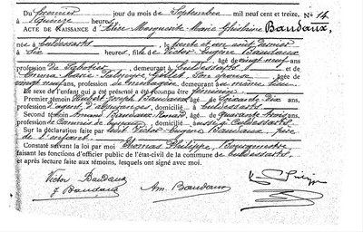 Alice Marguerite Marie Ghislaine Baudaux