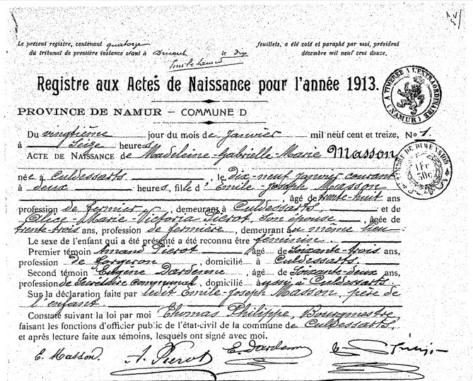 Madeleine Gabrielle Marie Masson