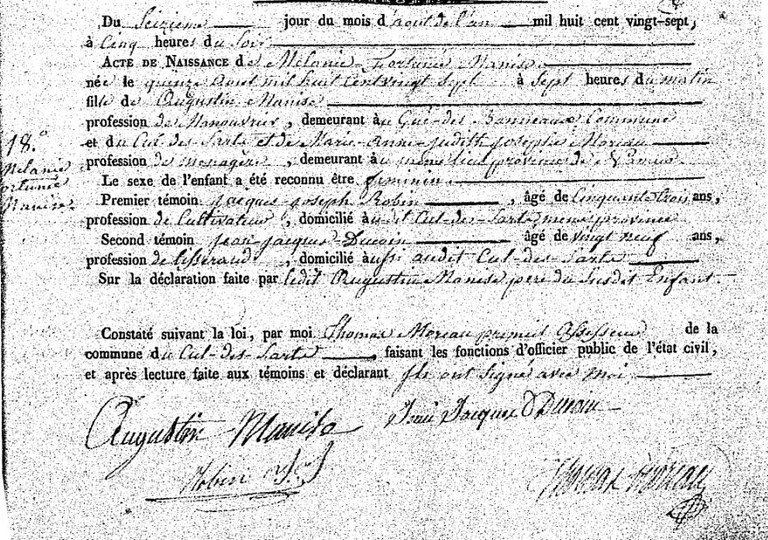 MANISE Mélanie fortunée