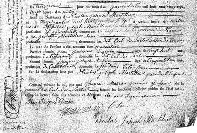 MARTELLEUR Nicolas Joseph