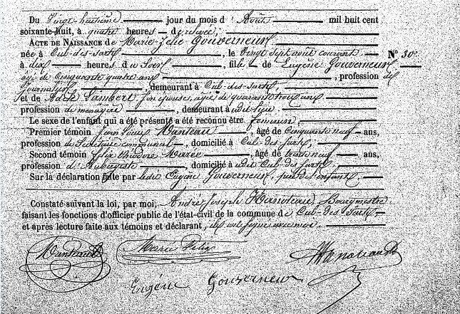 Gouverneur Marie-Zélie