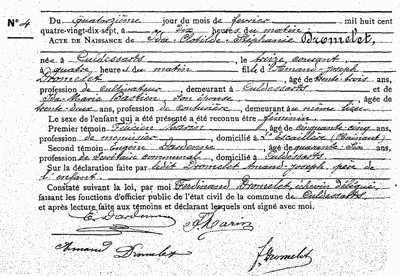 Dromelet Ida-Clotilde-Stéphanie