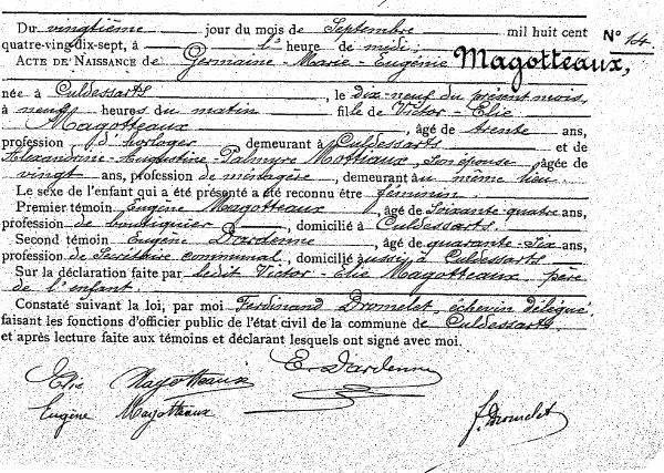 Magotteaux Germaine-Marie-Eugénie