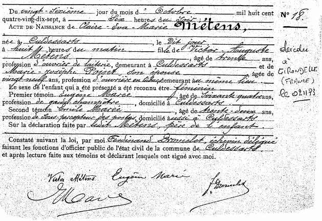 Métens Claire-Eva-Marie