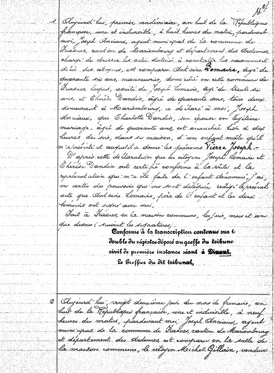 Actes 1 et 2