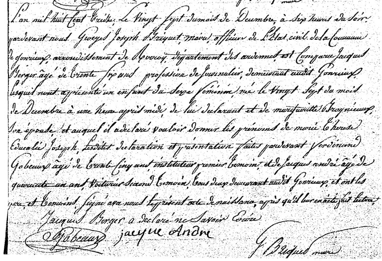 BERGER Marie Thérèse Eulalie Joseph
