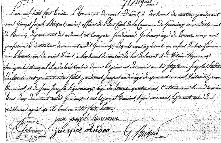 GOBAUX Marie Amélie Stéphanie Joseph