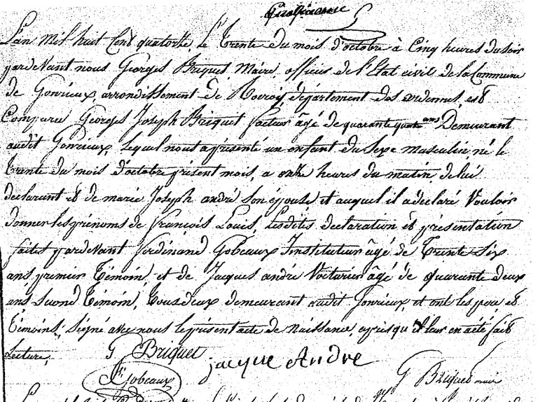 BRIQUET François Louis