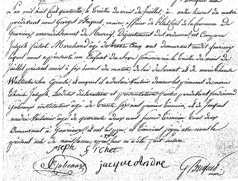 FIEVET Marie Thérèse Joseph