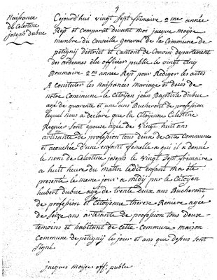 DUBUC Celestine Joseph